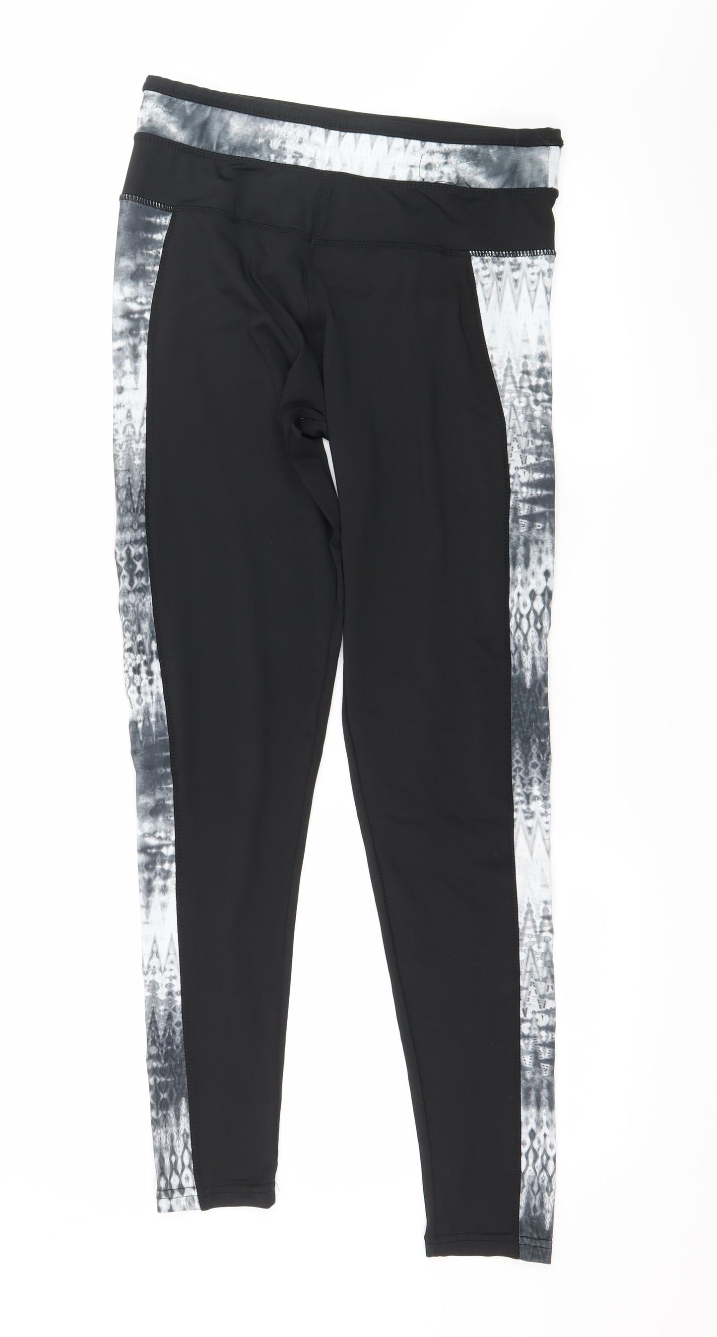 Womens UK Size 10 WORKOUT  Pedal Pusher Black Leggings