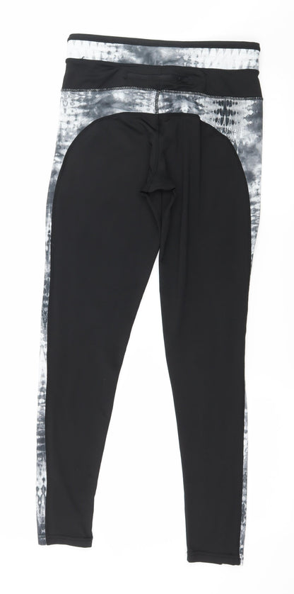 Womens UK Size 10 WORKOUT  Pedal Pusher Black Leggings