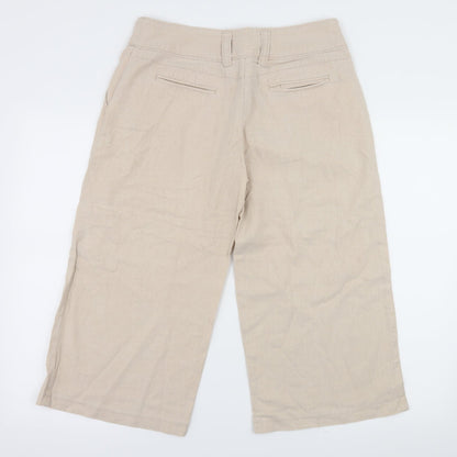 F&F Womens Ivory   Cropped Trousers Size 12 L20 in