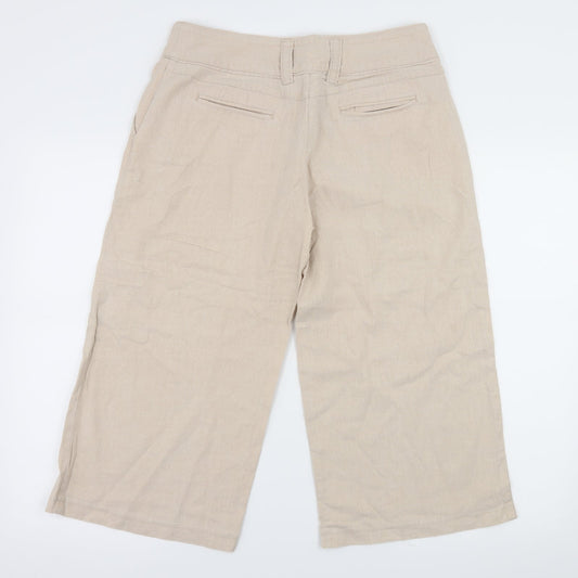 F&F Womens Ivory   Cropped Trousers Size 12 L20 in