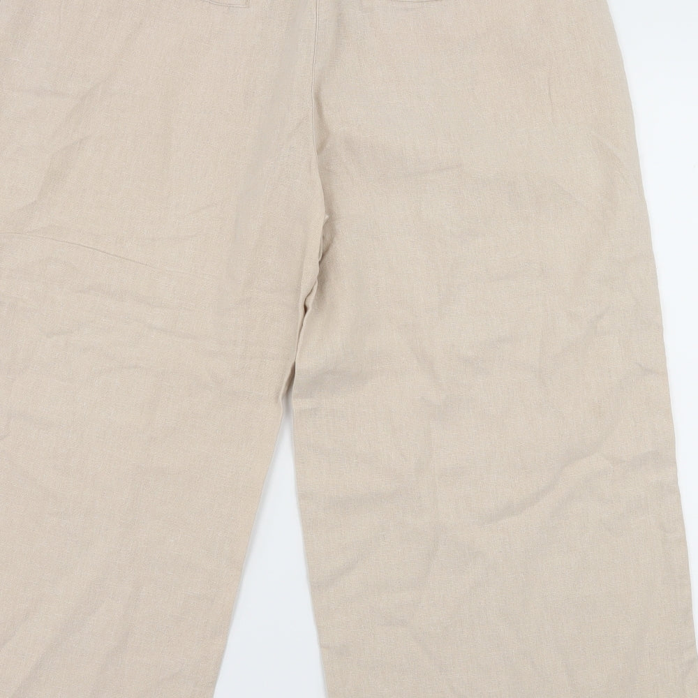 F&F Womens Ivory   Cropped Trousers Size 12 L20 in