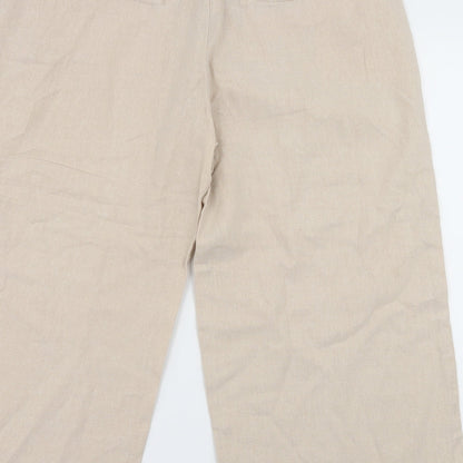 F&F Womens Ivory   Cropped Trousers Size 12 L20 in