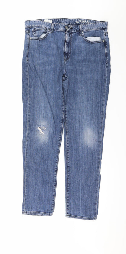 Gap Womens Blue  Denim Skinny Jeans Size 30 in L29 in