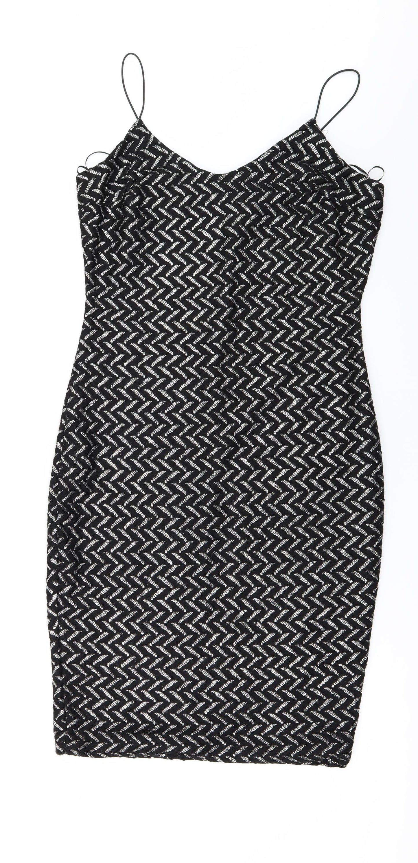 River Island Womens Black Geometric  Mini  Size 10