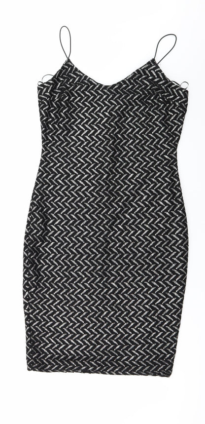 River Island Womens Black Geometric  Mini  Size 10