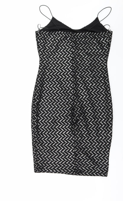 River Island Womens Black Geometric  Mini  Size 10