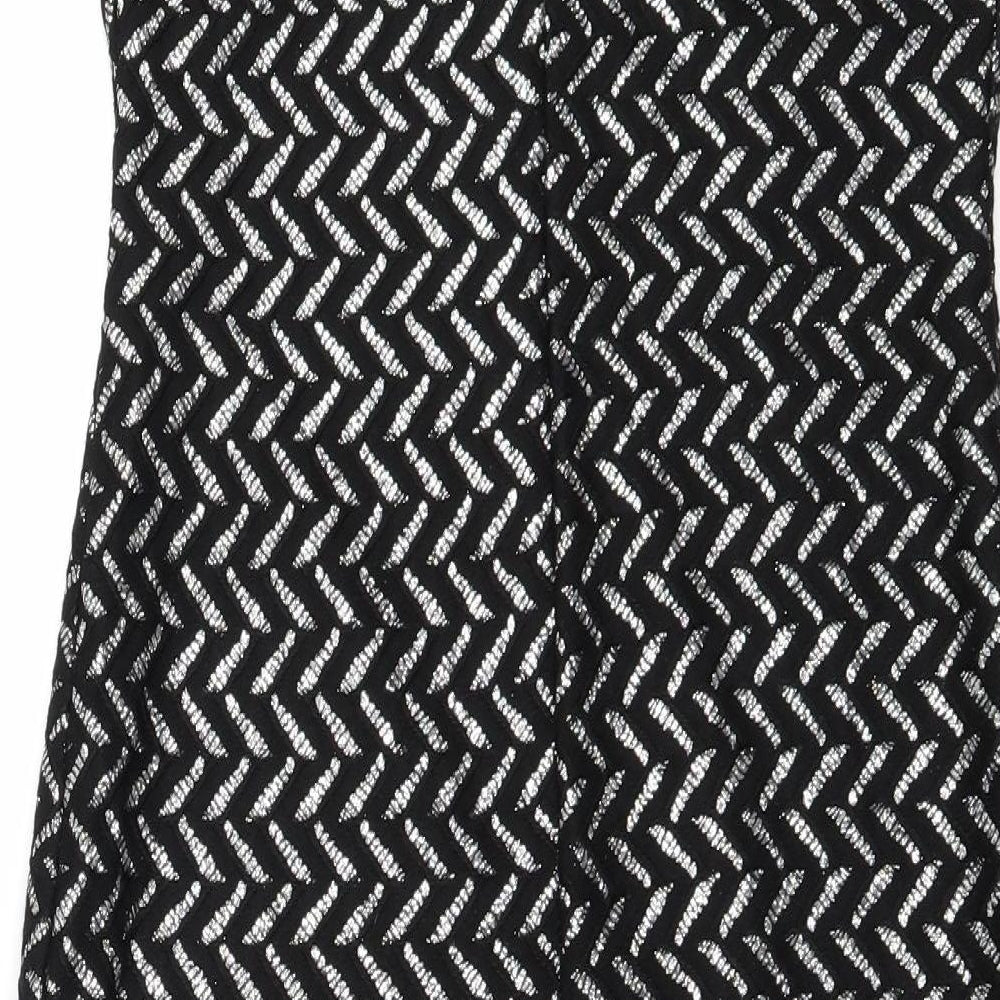 River Island Womens Black Geometric  Mini  Size 10