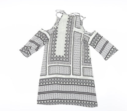 Love & Other Things Womens Multicoloured Geometric  A-Line  Size XS