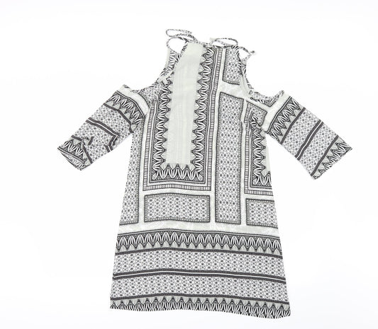 Love & Other Things Womens Multicoloured Geometric  A-Line  Size XS