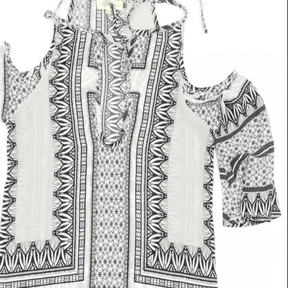 Love & Other Things Womens Multicoloured Geometric  A-Line  Size XS