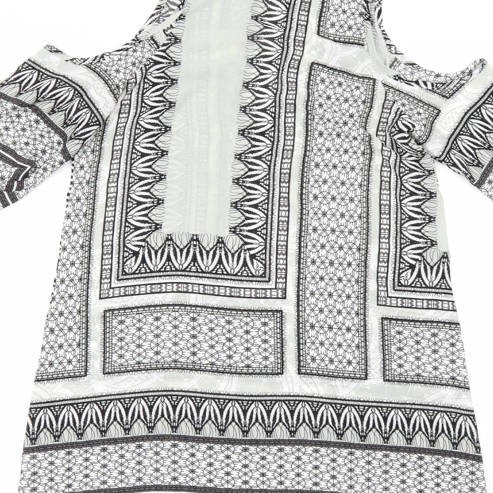 Love & Other Things Womens Multicoloured Geometric  A-Line  Size XS