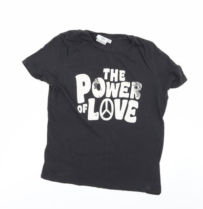 MNG Womens Black   Basic T-Shirt Size S