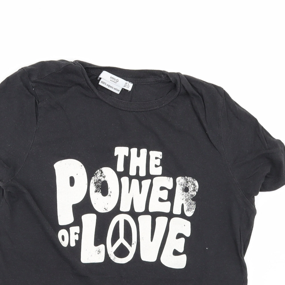 MNG Womens Black   Basic T-Shirt Size S