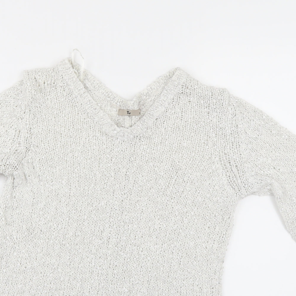 TU Womens White   Pullover Jumper Size 12