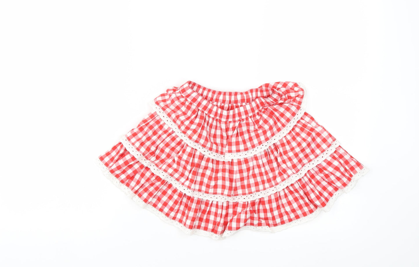 mother care Baby Red Check  Mini Skirt Size 18-24 Months
