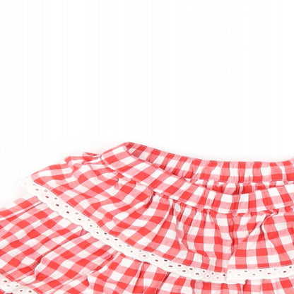 mother care Baby Red Check  Mini Skirt Size 18-24 Months