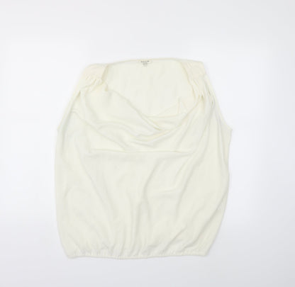Womens UK Size 16 River Island Ivory Basic Blouse