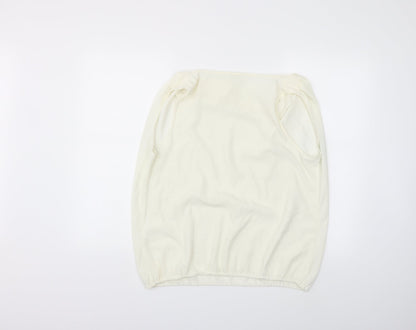 Womens UK Size 16 River Island Ivory Basic Blouse