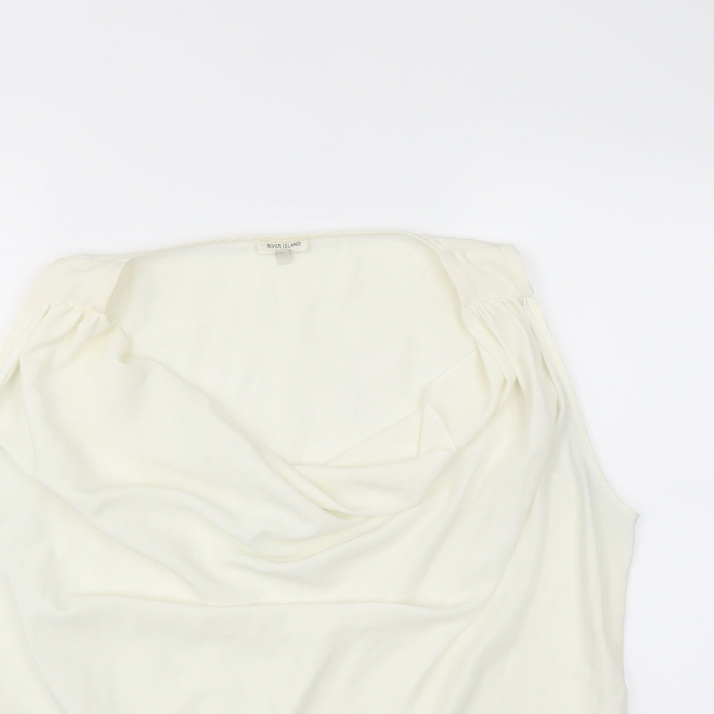 Womens UK Size 16 River Island Ivory Basic Blouse