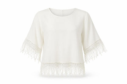 Womens UK Size 12 Glamorous White Basic Blouse