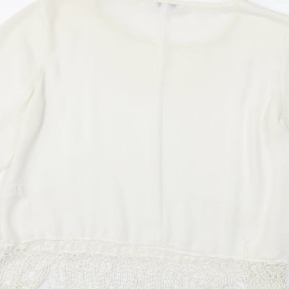 Womens UK Size 12 Glamorous White Basic Blouse