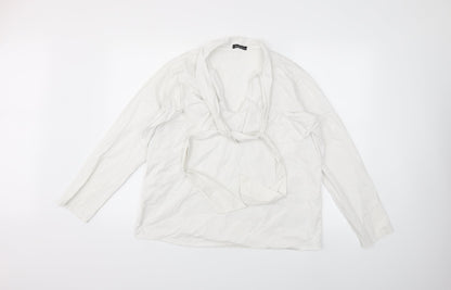 Womens UK Size XL Boohoo White Basic Blouse