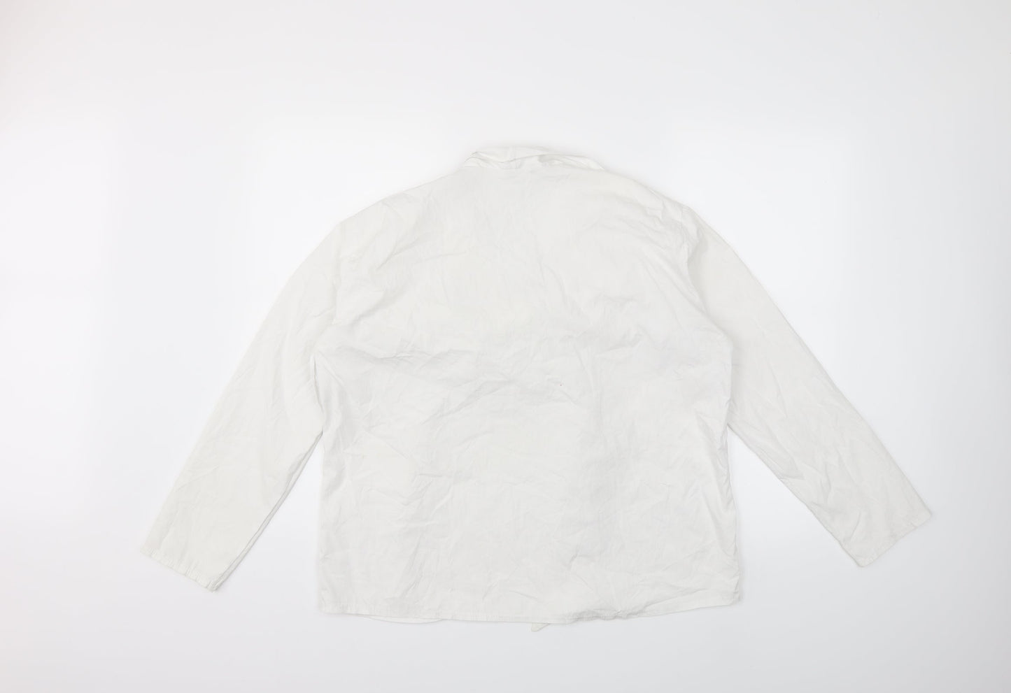 Womens UK Size XL Boohoo White Basic Blouse