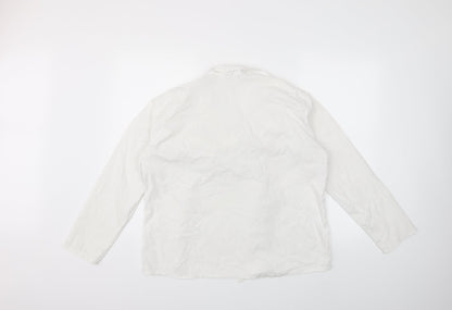 Womens UK Size XL Boohoo White Basic Blouse