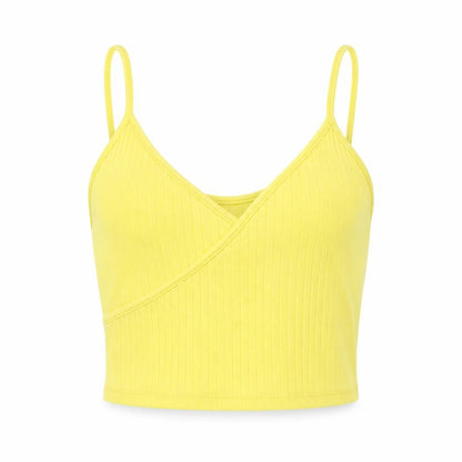 Womens UK Size 8 Topshop Yellow Basic Tank
