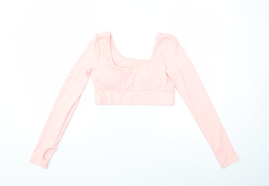 Womens UK Size M Preworn Pink Basic T-Shirt