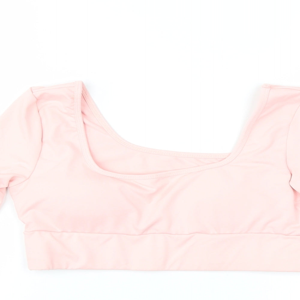 Womens UK Size M Preworn Pink Basic T-Shirt