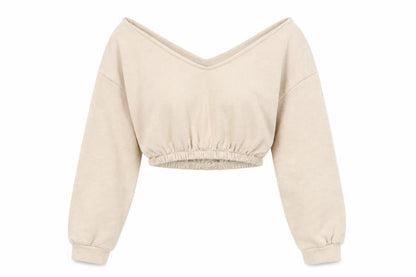 PRETTYLITTLETHING Womens Beige   Pullover Sweatshirt Size S