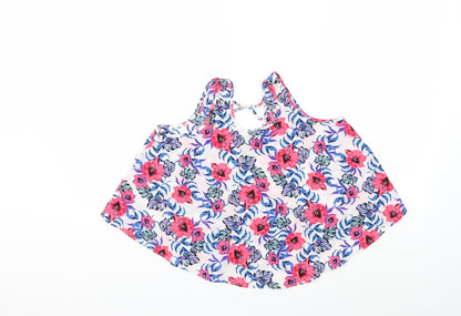 Primark Girls Pink Floral  Basic T-Shirt Size 11-12 Years