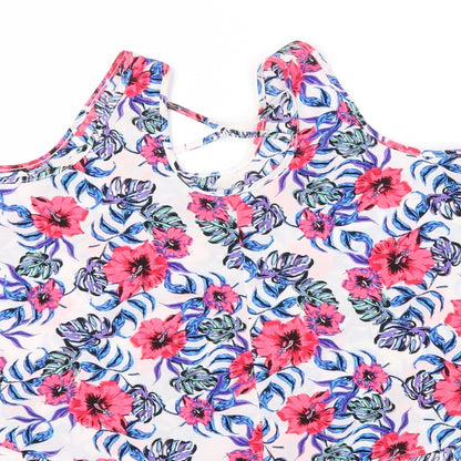 Primark Girls Pink Floral  Basic T-Shirt Size 11-12 Years