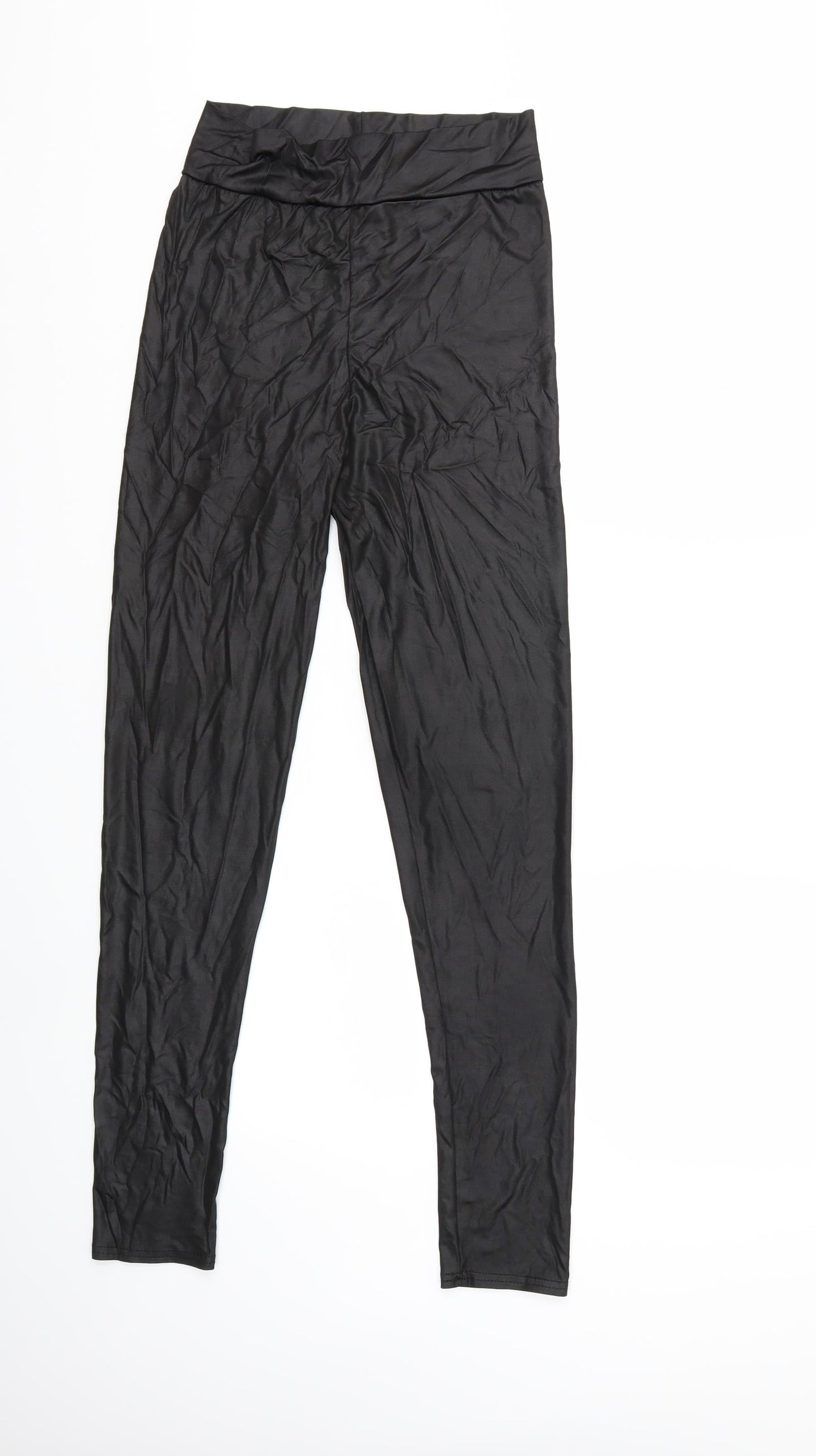 Womens UK Size 12 PRETTYLITTLETHING  Capri Black Leggings