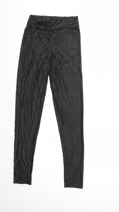 Womens UK Size 12 PRETTYLITTLETHING  Capri Black Leggings