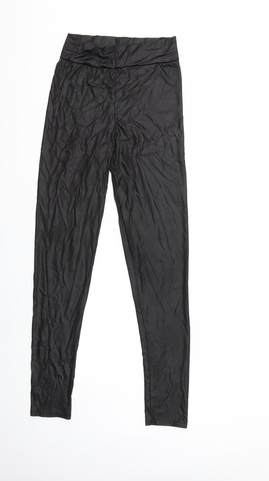 Womens UK Size 12 PRETTYLITTLETHING  Capri Black Leggings