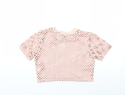 Womens UK Size 8 Topshop Pink Basic T-Shirt