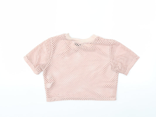 Womens UK Size 8 Topshop Pink Basic T-Shirt