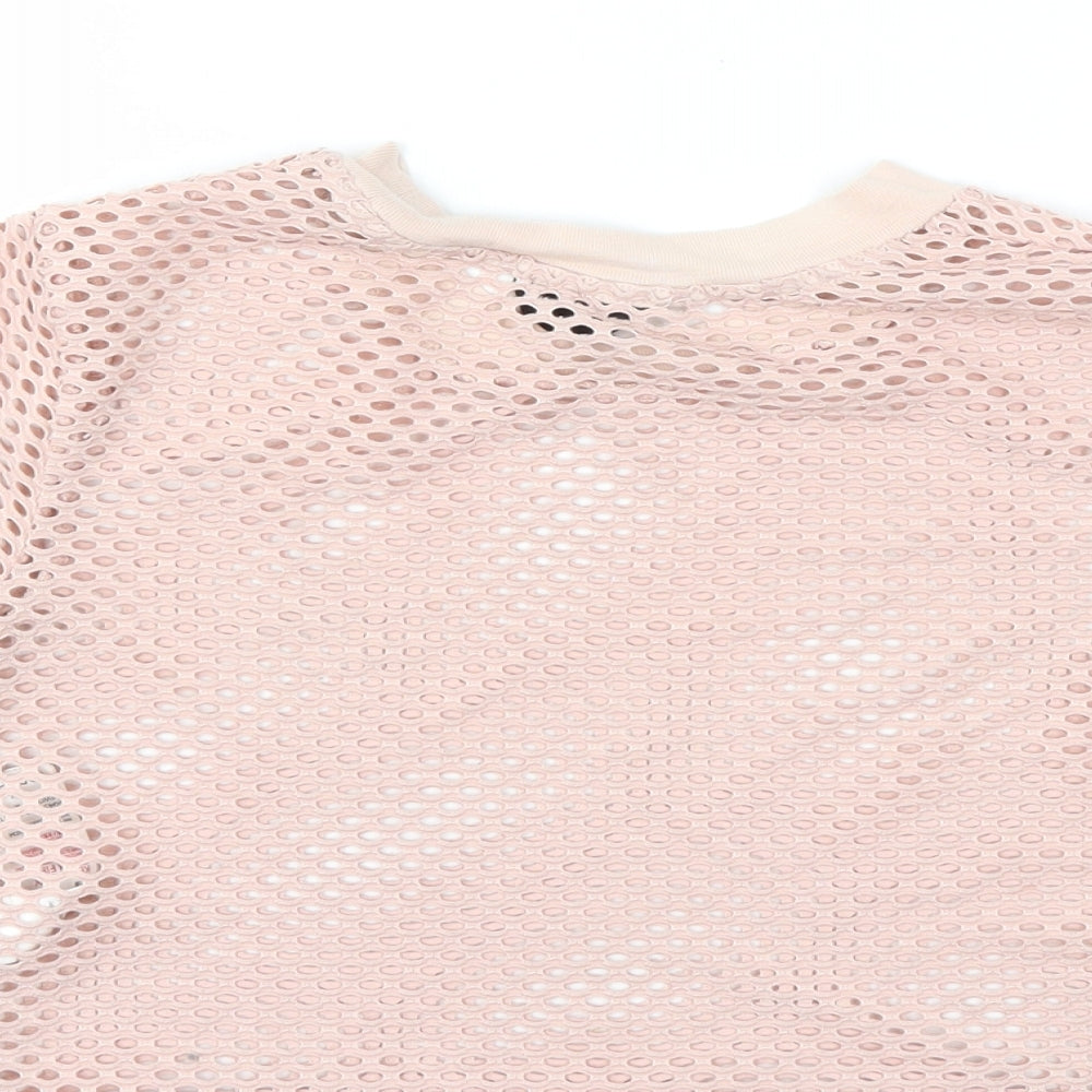 Womens UK Size 8 Topshop Pink Basic T-Shirt
