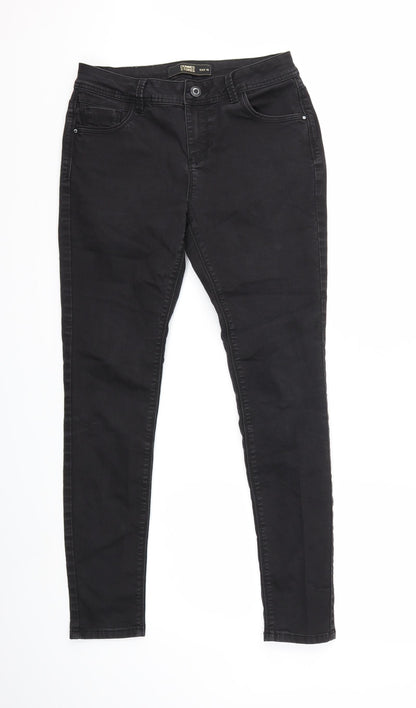 Dunnes Stores Womens Black  Denim Skinny Jeans Size 10 L28 in
