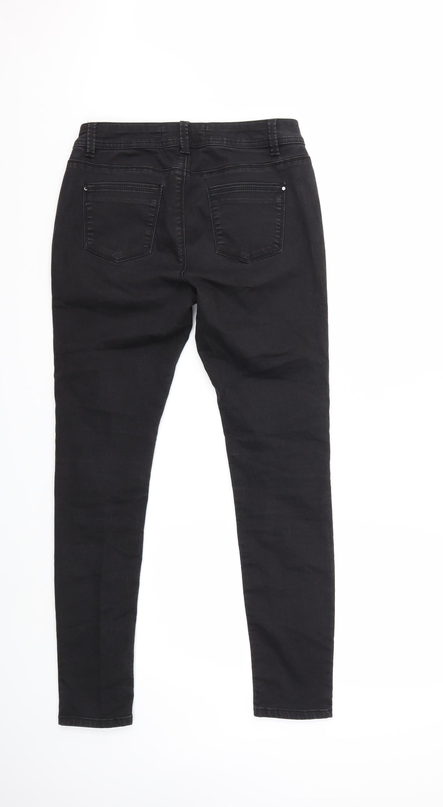 Dunnes Stores Womens Black  Denim Skinny Jeans Size 10 L28 in
