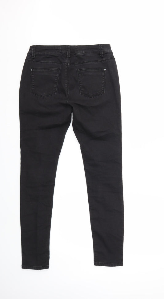 Dunnes Stores Womens Black  Denim Skinny Jeans Size 10 L28 in