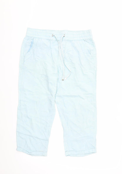 George Womens Blue   Cropped Trousers Size 10 L20 in