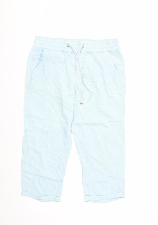 George Womens Blue   Cropped Trousers Size 10 L20 in