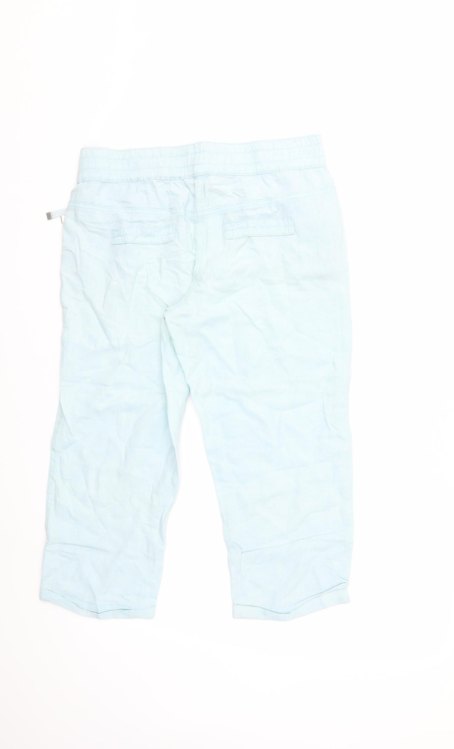 George Womens Blue   Cropped Trousers Size 10 L20 in