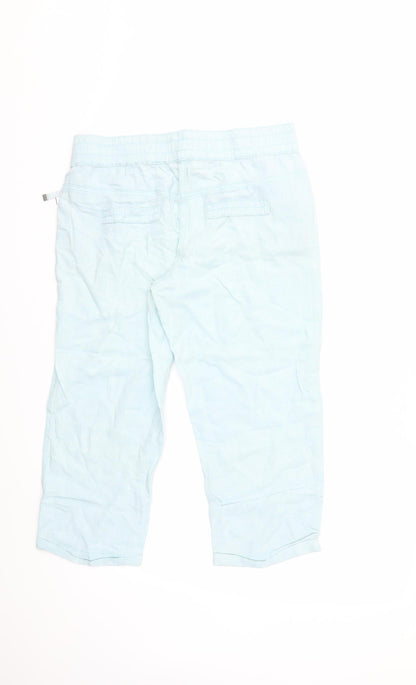 George Womens Blue   Cropped Trousers Size 10 L20 in