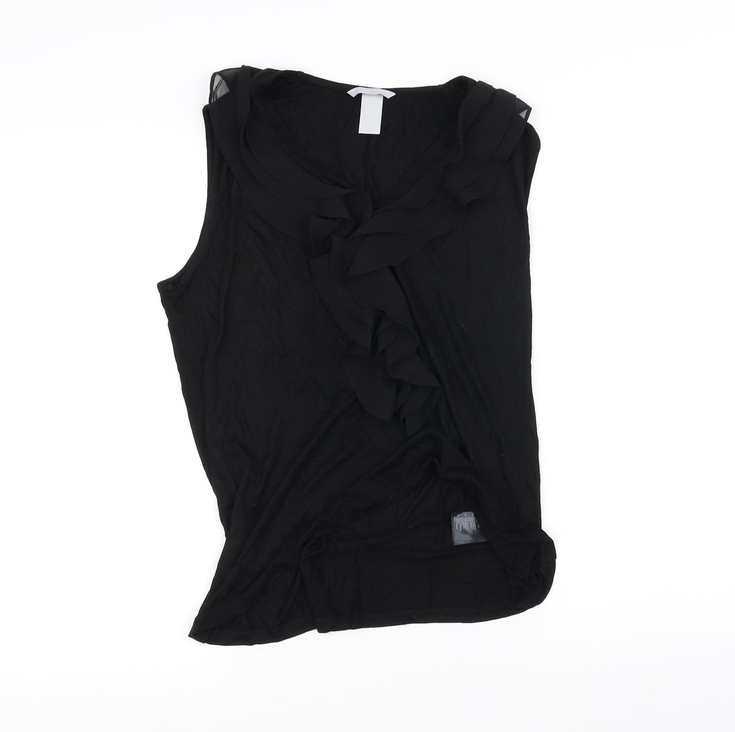 Womens UK Size M H&M Black Basic Blouse
