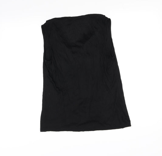 Womens UK Size M H&M Black Basic Blouse