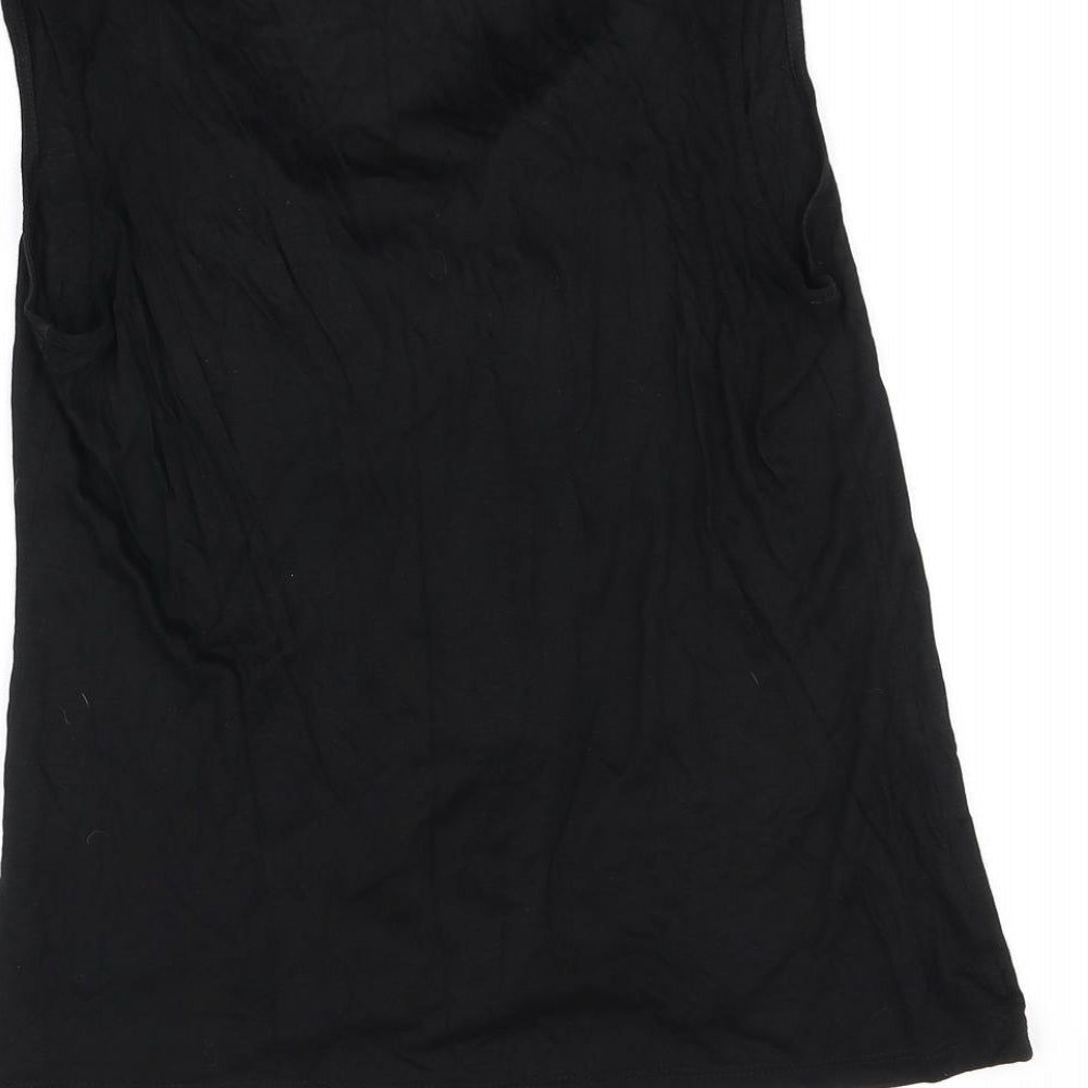 Womens UK Size M H&M Black Basic Blouse